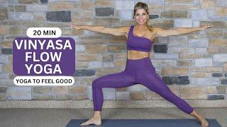 Vinyasa Flow Yoga 20 min | Yoga at Home to Feel Good | Yoga 4:13 with Tauni