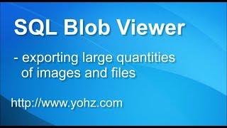 SQL Blob Viewer - exporting a lot of images or files