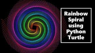 Rainbow Spiral using Python Turtle
