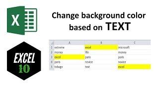 How to Change Background Color Based on Text in Excel?