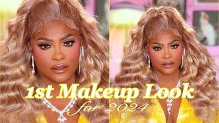 First Makeup Tutorial for 2024/ WEARABLE Yellow Makeup Look