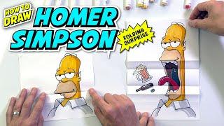 HOMER SIMPSON How to Draw FOLDING SURPRISE