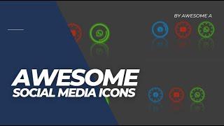 Awesome Animated Social Media Icons using HTML and CSS only !!