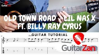 Old Town Road - Lil Nas X ft. Billy Ray Cyrus, easy guitar tutorial, guitar lesson, how to play