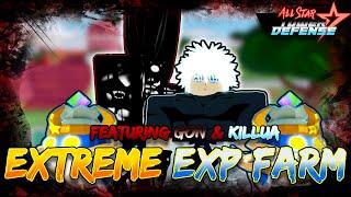 Extreme EXP Farm Solo Guide featuring Gon & Killua | All Star Tower Defense