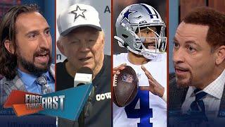 FIRST THINGS FIRST| Nick reacts to Jerry Jones says this will be Prescott's last season with Cowboys