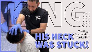 His neck was STUCK  *Spasmodic Torticollis treatment with the King of Cracks*