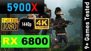 AMD RX 6800 benchmarks at 1080p, 1440p & 4K build Ryzen 5900X | Top 9+ Games Tested Ultra Settings