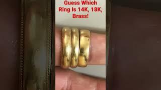 Can You Tell The Difference Between Brass, 14K and 18K Gold? #jewelry #750gold #585Gold #18kgold