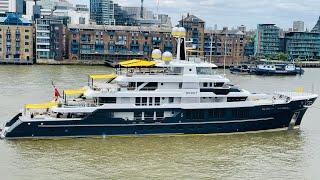 63m #superyacht SCOUT docks @ Tower Bridge | HDR | #american #billionaire #scout #london #usa #uk️