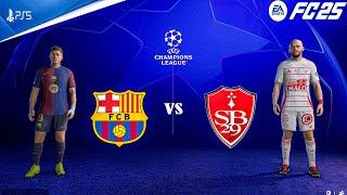 FC 25 - Barcelona Vs Brest - Ft. Lewandowski | UEFA UCL 24/25 | PS5™ [4K60]