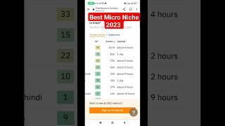 Best Micro Niche Blog Ideas 2023 | Low competition High search volume in hindi