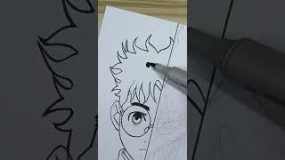 Drawing Okarun from Dandadan P1 #shorts #dandadan #drawing