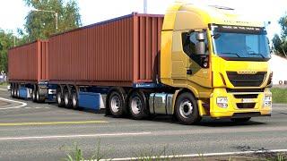 ETS 2 - Iveco Stralis Hi Way + Container HTC Trailers