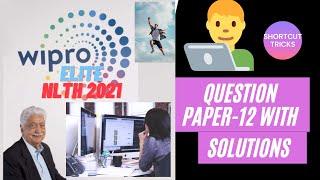 Question paper 12 for Wipro NLTH 2021 | Wipro NLTH 2021 | Shortcut tricks for Wipro NLTH 2021