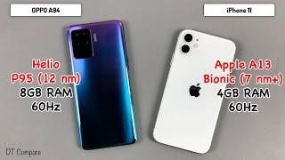 OPPO A94 vs iPhone 11 Speed Test, Camera Test, Display Test