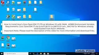 How to install Azul's Zulu OpenJDK 17 in Windows 10 with JAVA_HOME Environment Variable