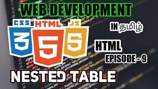 #9 Nested Table Tag| Web Development Tutorial for Beginners in Tamil #CodingTamizha|#web_development