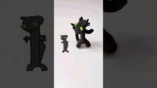 Toothless Dancing Meme with clay #clay  #toothlessdancing #shorts