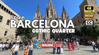 Exploring Barcelona Gothic Quarter [Spain ] 4K HDR Walking Tour