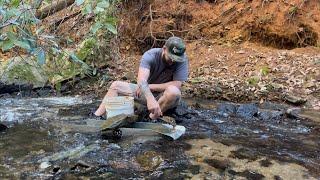 Prospecting a creek in Northern California for gold️ Reinke Mining adventures outing