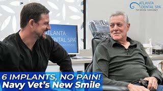 Navy Veteran Gets a NEW SMILE (Pain-Free Dental Implants & Sedation Dentistry)