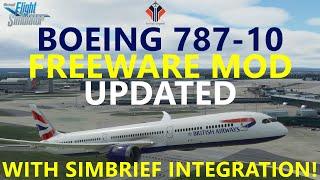 Updated Boeing 787-10 Freeware Mod for Microsoft Flight Simulator | B78XH from 'Heavy Division'