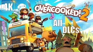 Overcooked 2 DLCs - Full Game Longplay Walkthrough 4K 60FPS