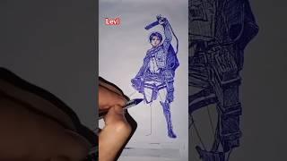 Drawing stickman to Levi Attack on Titan #drawing #stickman #levi #attackontitan