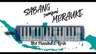 Not Pianika "Dari Sabang Sampai Merauke" Not Angka dan Lirik. + Versi Slow