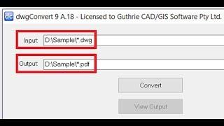 Batch convert DWG to PDF by dwgConvert9 HD