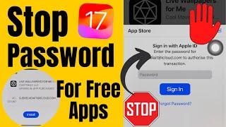 How to Stop App Store Asking For Password iOS 17.5.1, 16 on Free App Install on iPhone, iPad 2024
