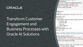 Transform Customer Engagement and Business Processes with Oracle AI Solutions