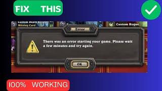 How to Fix “There was an error starting your game” Error in Hearthstone