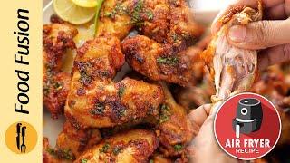 Garlic Butter Wings Pan fried & Air Fried Recipe by Food Fusion