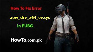How to fix aow drv x64 ev sys Error in Gameloop in Urdu/ Hindi| HowTo.com.pk