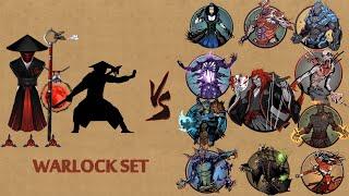 Shadow Fight 2 || WARLOCK SET vs ALL BOSSES Underworld 「iOS/Android Gameplay」