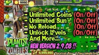 how to download PVZ Mod menu No Cooldown infinite coins infinite sun Unlock all plants