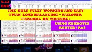 V13 - The Easy Way To Load Balance and Failover  2 WAN , 3 WAN , 4 WAN or More - Mikrotik LB