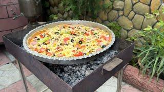 Outdoor Pizza on the Coals: Easy and Quick!