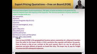 Topic  FOB, CIF & C&F, Problems on FOB quotation - Gold Academy