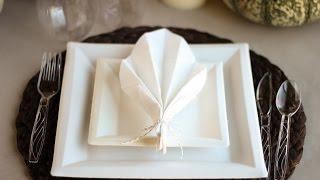 Leaf Napkin Fold by Confetti Sunshine