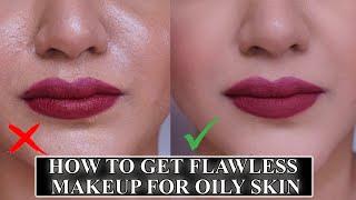 HOW TO DO LONG LASTING MAKEUP FOR OILY SKIN| FLAWLESS MAKEUP FOR OILY SKIN | TIPS & TRICKS| GoGlam