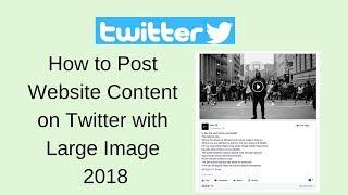 How to post website content on twitter with large image | Twitter cards tutorial