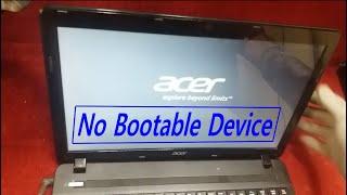 corriger l'erreur No Bootable Device, acer