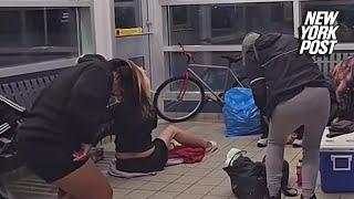 Sad, disturbing footage shows zombie drug addicts flooding Alberta bus station waiting room