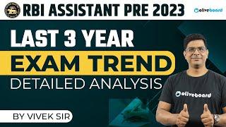 RBI Assistant Prelims Last 3 Year Exam Trend Details Analysis | RBI Assistant 2023 | By Vivek Sir