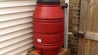 Rain Barrel Conversion Using EarthMinded DIY Rain Barrel Diverter & Parts Kit