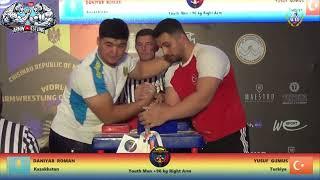 Daniyar Roman - 90+kg youth men right hand SILVER Medal - World Armwrestling Championship 2024