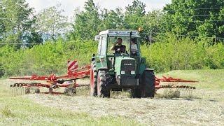 Raking Hay | Fendt Farmer 307 LSA + Kuhn GA 7501